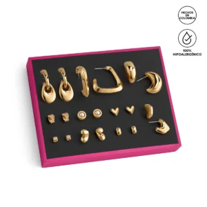 Set de aretes para mujer Bold Golden